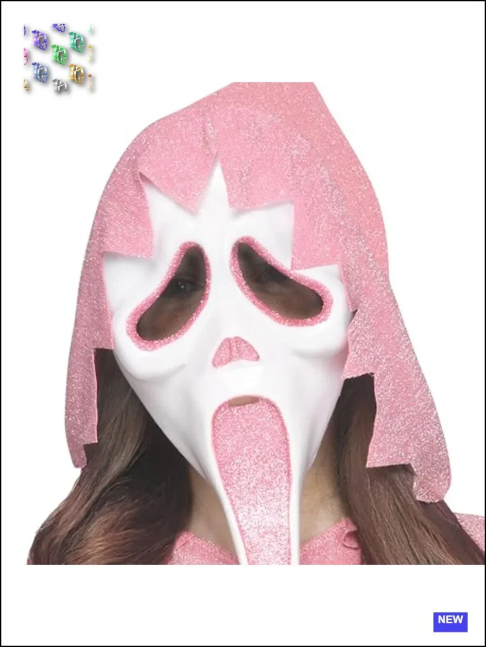 Kids Ghost Face Shimmer Costume Dress Set - Polyester Halloween Party Outfit